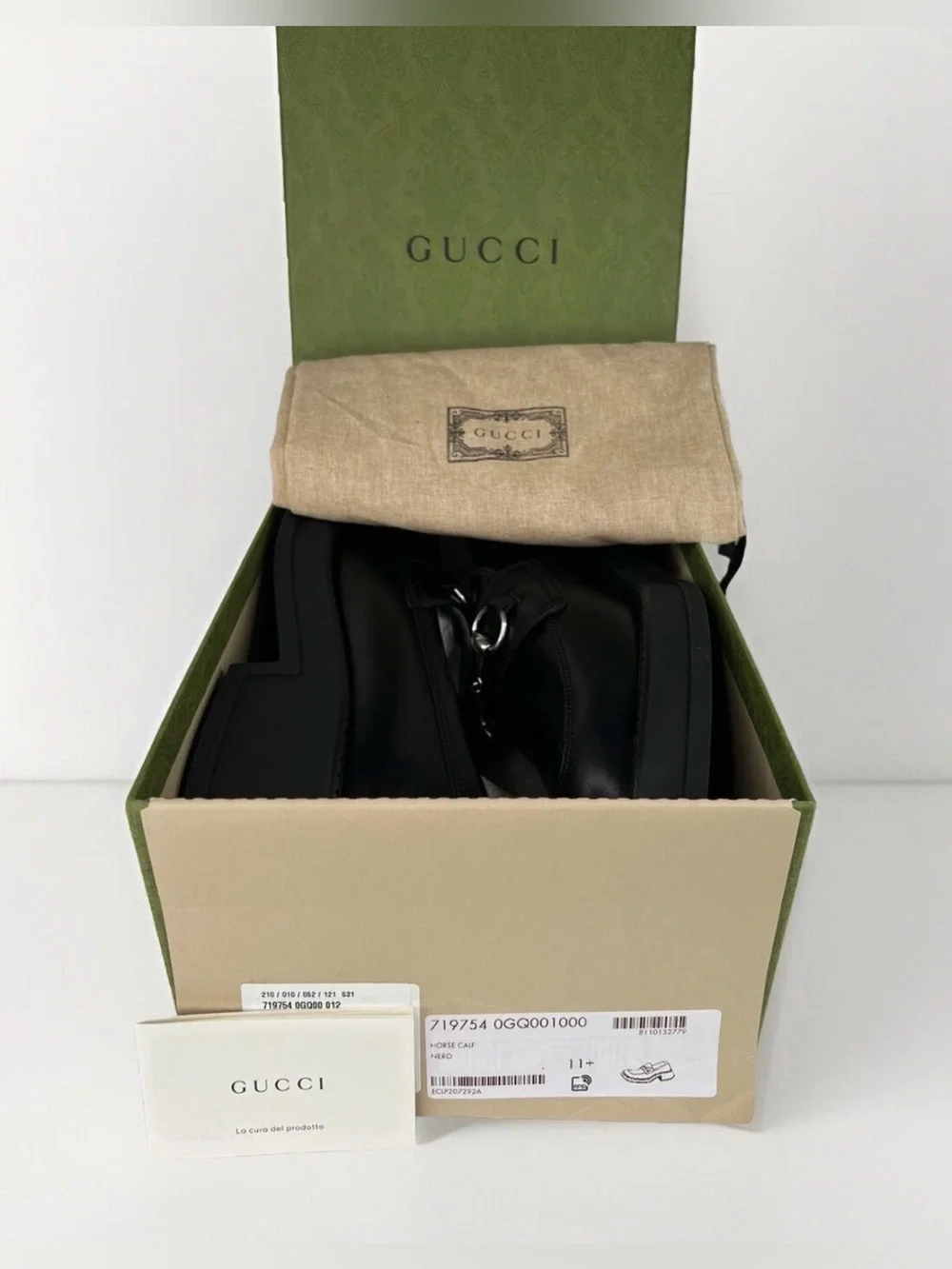 GUCCI Interlocking Horsebit Chucky Rubber Sole Loafers UK 11.5 - US 12 - EU 45.5